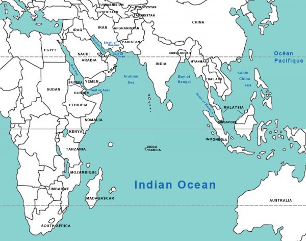 Фото индийский океан на карте