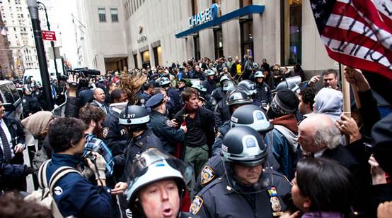 NYPD cops became Wall Street's private army during the Occupy Wall Street campaign, even            getting paid by the banks on the side.