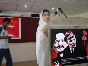 Malala at a Marxist school in Swat Valley